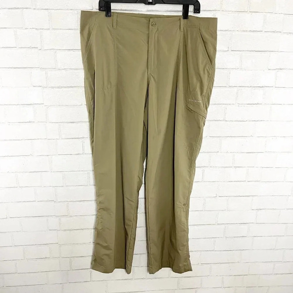 Columbia Tan Performance Fishing Gear Nylon Convertible Pants Plus Size 16 - Picture 1 of 9